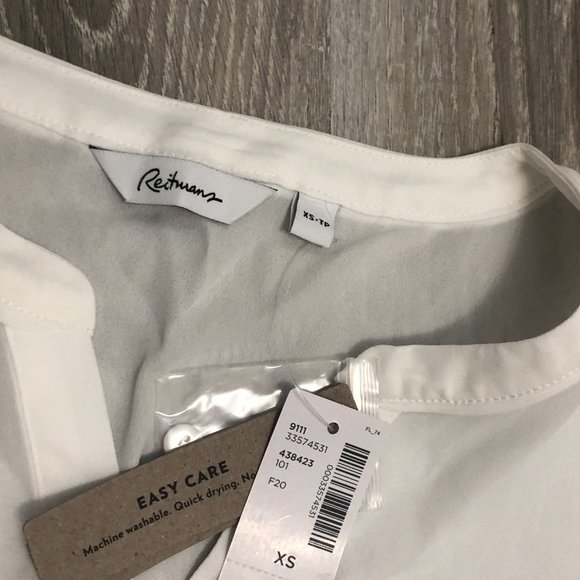 Reitmans NWT Sleeveless Blouse Sheer Size XS Button Top White - Picture 2 of 5
